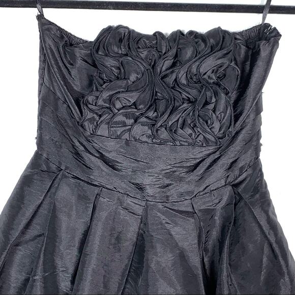 NWT Miroa strapless black pleated knee length formal cocktail dress size small S - Picture 2 of 7